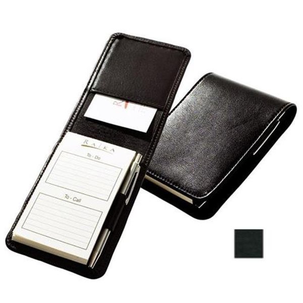 Raika Raika VI 128 BLK Card Note Taker Case with Pen - Black VI 128 BLK